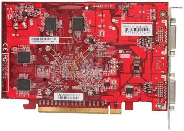 Alt view image 4 of 5 - PowerColor Radeon HD 2600XT 512MB GDDR2 PCI Express x16 CrossFireX Support Graphics Card HD2600XT 512MB DDR2
