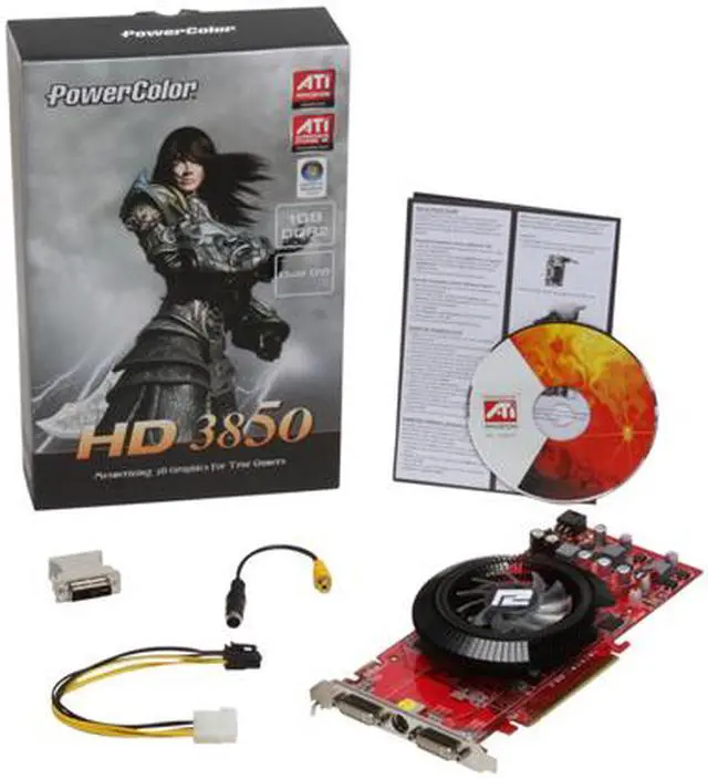 Alt view image 6 of 6 - PowerColor Radeon HD 3850 1GB GDDR2 PCI Express 2.0 x16 CrossFireX Support Graphics Card AX3850 1GBD2