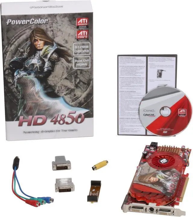 Alt view image 6 of 6 - PowerColor Radeon HD 4850 512MB GDDR3 PCI Express 2.0 x16 CrossFireX Support Graphics Card AX4850 512MD3-H