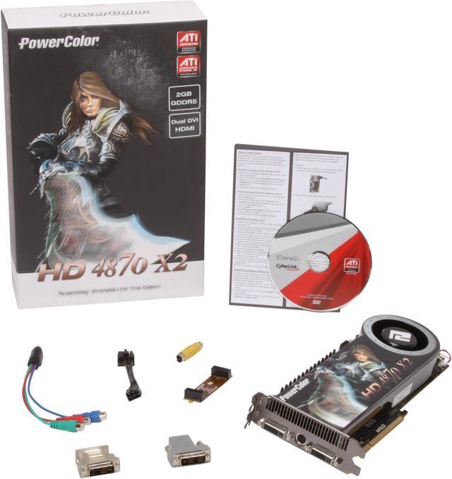 Alt view image 5 of 5 - PowerColor Radeon HD 4870 X2 2GB GDDR5 PCI Express 2.0 x16 CrossFireX Support Graphics Card AX4870X2 2GBD5-H
