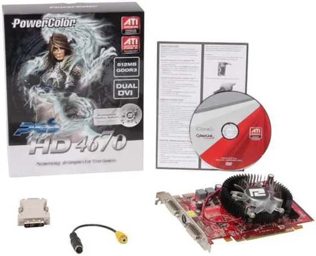 Alt view image 5 of 5 - PowerColor Radeon HD 4670 512MB GDDR3 PCI Express 2.0 x16 CrossFireX Support Graphics Card AX4670 512MD3-P