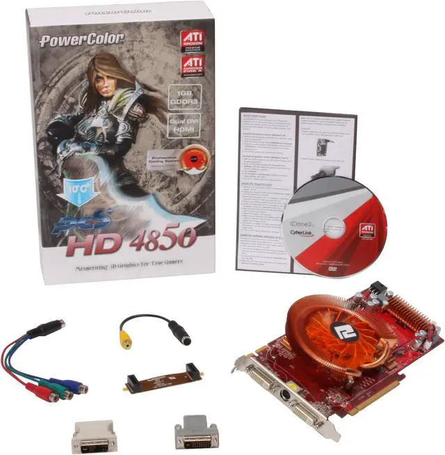 Alt view image 6 of 6 - PowerColor Radeon HD 4850 1GB GDDR3 PCI Express 2.0 x16 CrossFireX Support Graphics Card AX4850 1GBD3-PPH
