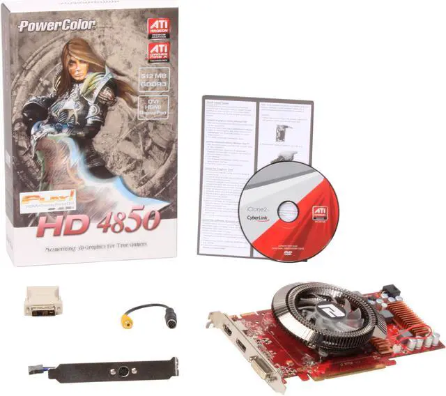 Alt view image 6 of 6 - PowerColor Radeon HD 4850 512MB GDDR3 PCI Express 2.0 x16 CrossFireX Support Graphics Card AX4850 512MD3-DHO