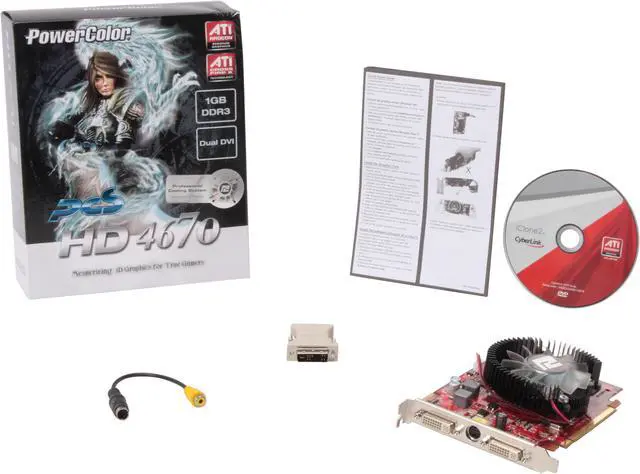 Alt view image 5 of 5 - POWERCOLOR PCS AX4670 1GBK3-P Radeon HD 4670 1GB 128-bit GDDR3 PCI Express 2.0 x16 HDCP Ready CrossFire Supported Video Card
