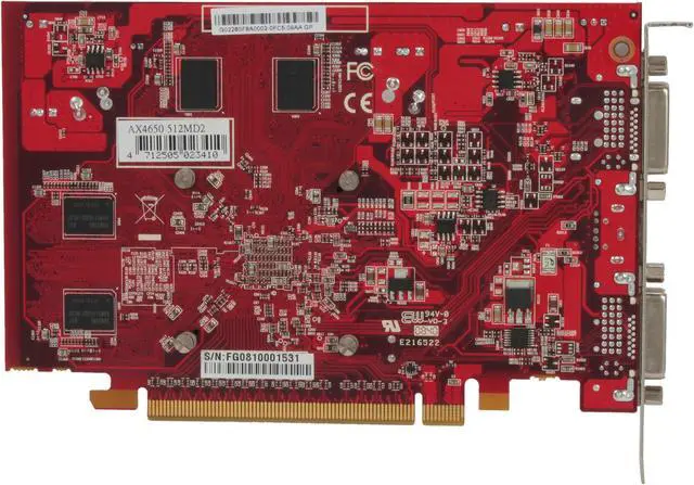 Alt view image 4 of 5 - PowerColor Radeon HD 4650 512MB GDDR2 PCI Express 2.0 x16 CrossFireX Support Graphics Card AX4650 512MD2