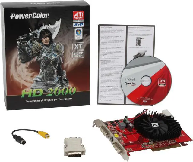 Alt view image 6 of 6 - PowerColor Radeon HD 2600XT 512MB GDDR2 AGP 4X/8X Graphics Card HD2600XT 512M AGP