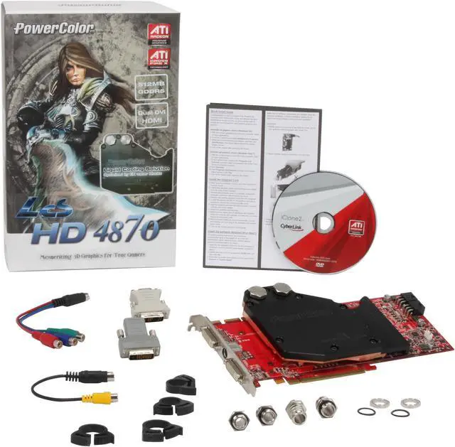 Alt view image 6 of 6 - POWERCOLOR LCS AX4870 512MD5-WH Radeon HD 4870 512MB 256-bit GDDR5 PCI Express 2.0 x16 HDCP Ready CrossFire Supported Video Card