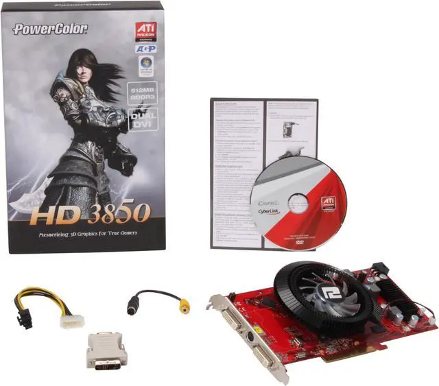 Alt view image 6 of 6 - PowerColor Radeon HD 3850 512MB GDDR3 AGP 4X/8X Graphics Card AG3850 512MD3