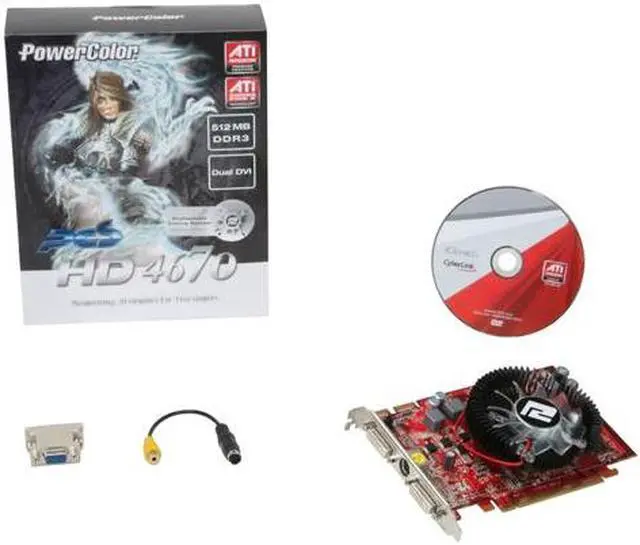 Alt view image 5 of 5 - POWERCOLOR PCS AX4670 512MK3-P Radeon HD 4670 512MB 128-bit GDDR3 PCI Express 2.0 x16 HDCP Ready CrossFire Supported Video Card