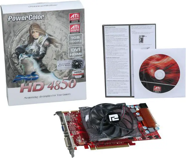 Alt view image 6 of 6 - PowerColor Radeon HD 4850 1GB GDDR3 PCI Express 2.0 x16 CrossFireX Support Graphics Card AX4850 1GBD3-PH