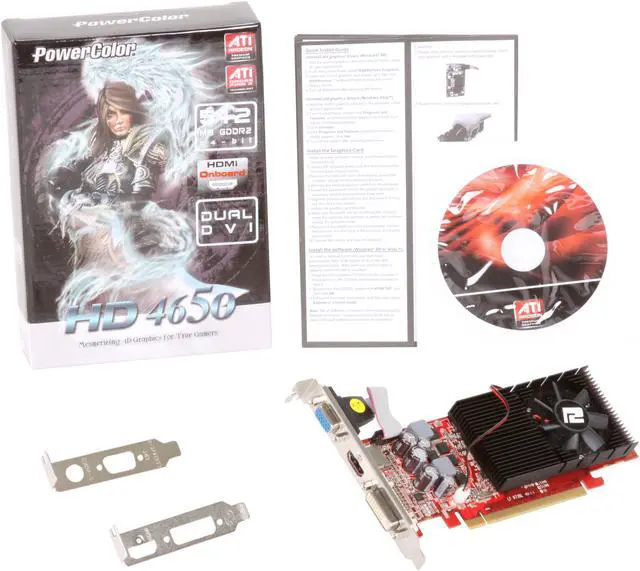 Alt view image 5 of 5 - PowerColor Radeon HD 4650 512MB DDR2 PCI Express 2.0 x16 Low Profile Ready Graphics Card AX4650 512MD2-LHV2
