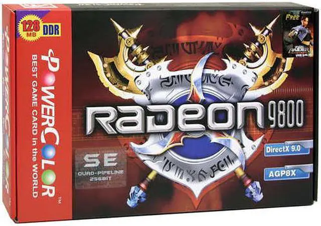 Alt view image 5 of 5 - PowerColor Radeon 9800SE 128MB DDR AGP 4X/8X Graphics Card R98SE-C3
