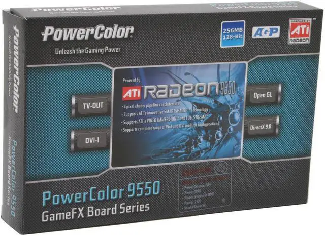 Alt view image 6 of 6 - PowerColor Radeon 9550 256MB DDR AGP 4X/8X Graphics Card R96-LD3