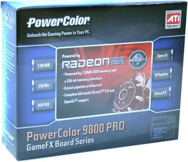 Alt view image 5 of 5 - PowerColor Radeon 9800PRO 128MB DDR AGP 4X/8X Graphics Card R98-PC3G - OEM