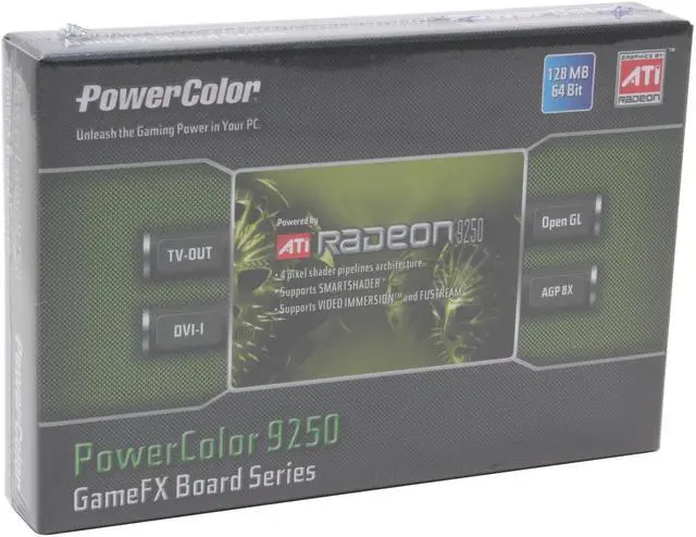Alt view image 5 of 5 - PowerColor Radeon 9250 128MB DDR AGP 4X/8X Low Profile Graphics Card R92L-LC3