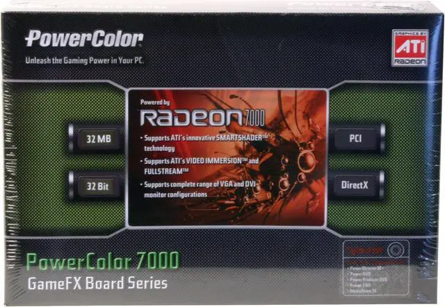 Alt view image 5 of 5 - PowerColor Radeon 7000 32MB DDR PCI Graphics Card RV6P-NA3