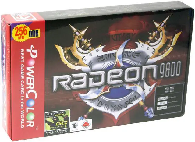 Alt view image 5 of 6 - PowerColor Radeon 9800SE 256MB DDR AGP 4X/8X Graphics Card R98E-SD3B