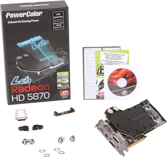Alt view image 6 of 6 - PowerColor Radeon HD 5870 1GB GDDR5 PCI Express 2.1 x16 CrossFireX Support Graphics Card LCS AX5870 1GBD5-WMDH