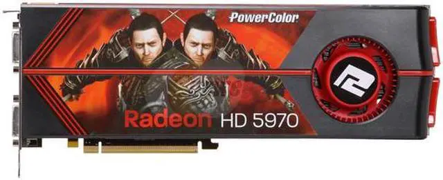 Alt view image 3 of 6 - PowerColor Radeon HD 5970 (Hemlock) 2GB GDDR5 PCI Express 2.1 x16 CrossFireX Support Graphics Card AX5970 2GBD5-MD