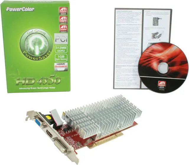Alt view image 5 of 5 - PowerColor Radeon HD 4350 512MB DDR2 PCI Graphics Card AP4350 512MD2-H