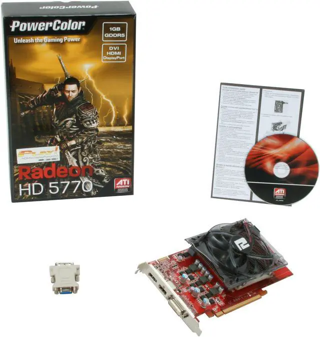 Alt view image 6 of 6 - PowerColor Radeon HD 5770 1GB GDDR5 PCI Express 2.1 x16 CrossFireX Support Graphics Card AX5770 1GBD5-DH