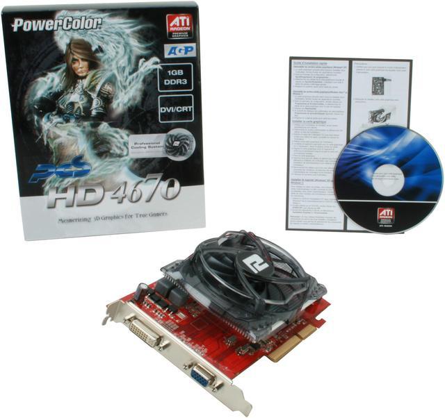 Alt view image 5 of 5 - PowerColor PCS Series Radeon HD 4670 1GB DDR3 AGP 8X Graphics Card AG4670 1GBK3-PV2