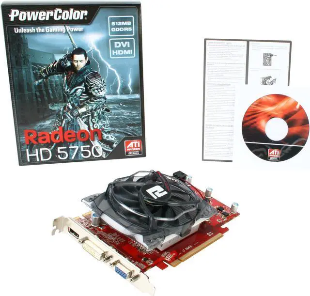 Alt view image 6 of 6 - PowerColor Radeon HD 5750 512MB GDDR5 PCI Express 2.1 x16 CrossFireX Support Graphics Card AX5750 512MD5-H