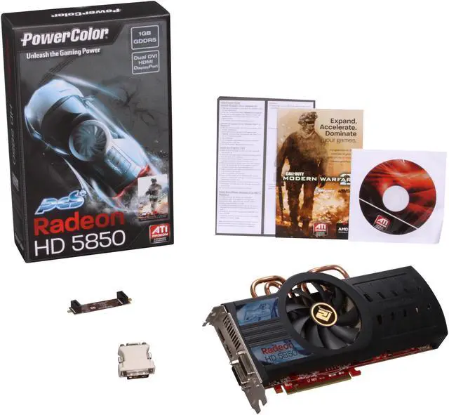 Alt view image 6 of 6 - PowerColor PCS+ Radeon HD 5850 (Cypress Pro) 1GB GDDR5 PCI Express 2.0 x16 CrossFireX Support Graphics Card AX5850 1GBD5-PPDHG2