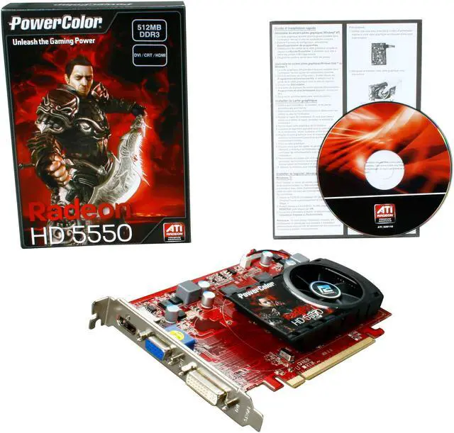 Alt view image 5 of 5 - PowerColor Radeon HD 5550 512MB DDR3 PCI Express 2.1 x16 Graphics Card AX5550 512MK3-H