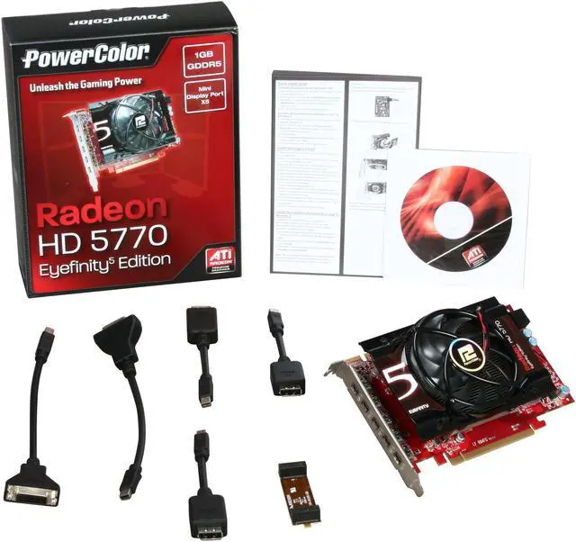 Alt view image 6 of 6 - PowerColor Radeon HD 5770 1GB GDDR5 PCI Express 2.1 x16 CrossFireX Support Graphics Card AX5770 1GBD5-5D