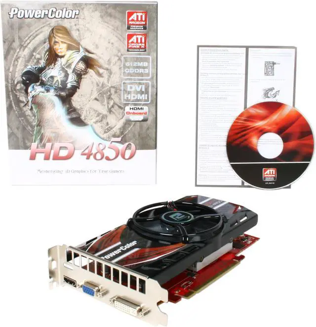 Alt view image 6 of 6 - PowerColor AX4850 512MD3-HV3 Radeon HD 4850 V3 512MB 256-bit GDDR3 PCI Express 2.0 x16 HDCP Ready CrossFireX Support Video Card