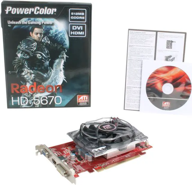 Alt view image 5 of 5 - PowerColor Radeon HD 5670 512MB GDDR5 PCI Express 2.1 x16 Graphics Card AX5670 512MD5-HV2