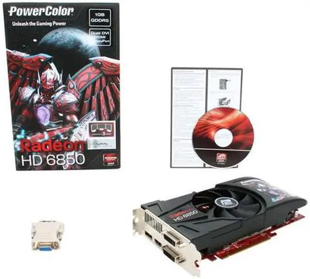 Alt view image 6 of 6 - PowerColor Radeon HD 6850 1GB GDDR5 PCI Express 2.1 x16 CrossFireX Support Graphics Card AX6850 1GBD5-DH