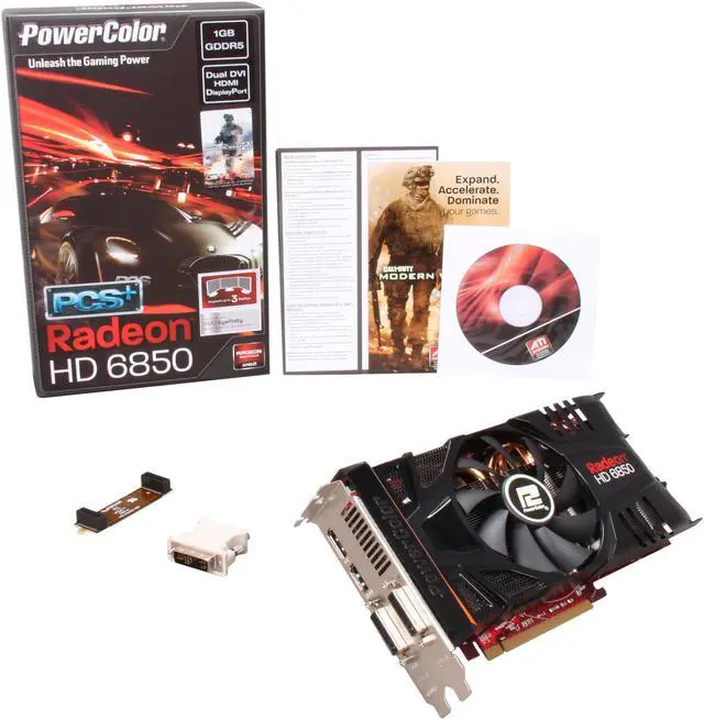 Alt view image 6 of 6 - PowerColor PCS+ Radeon HD 6850 1GB GDDR5 PCI Express 2.1 x16 CrossFireX Support Graphics Card AX6850 1GBD5-PPDHG
