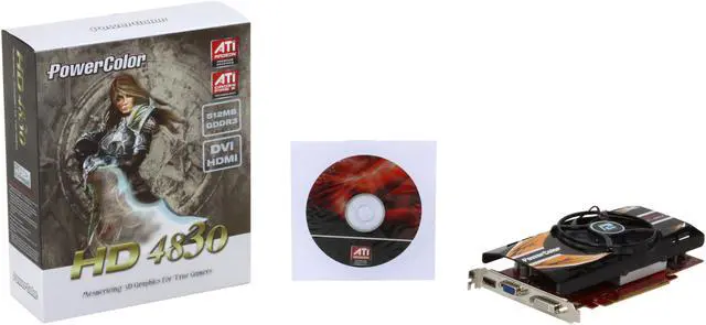 Alt view image 6 of 6 - PowerColor Radeon HD 4830 512MB GDDR3 PCI Express 2.0 x16 CrossFireX Support Graphics Card AX4830 512MD3