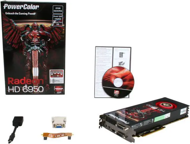 Alt view image 5 of 5 - PowerColor Radeon HD 6950 2GB GDDR5 PCI Express 2.1 x16 CrossFireX Support Graphics Card AX6950 2GBD5-M2DH