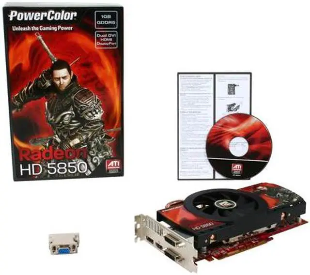 Alt view image 5 of 5 - PowerColor Radeon HD 5850 1GB GDDR5 PCI Express 2.1 x16 CrossFireX Support Graphics Card AX5850 1GBD5-DH