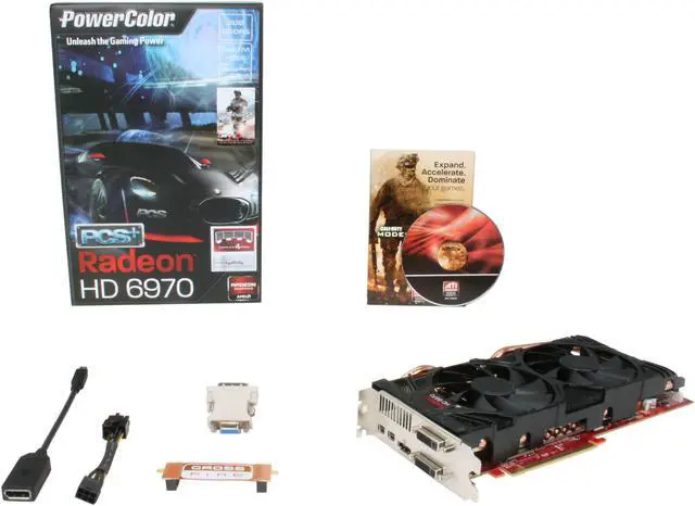 Alt view image 6 of 6 - PowerColor PCS+ AX6970 2GBD5-PP2DHG Radeon HD 6970 Call of Duty Edition 2GB 256-bit GDDR5 PCI Express 2.1 x16 HDCP Ready CrossFireX Support Video Card with Eyefinity