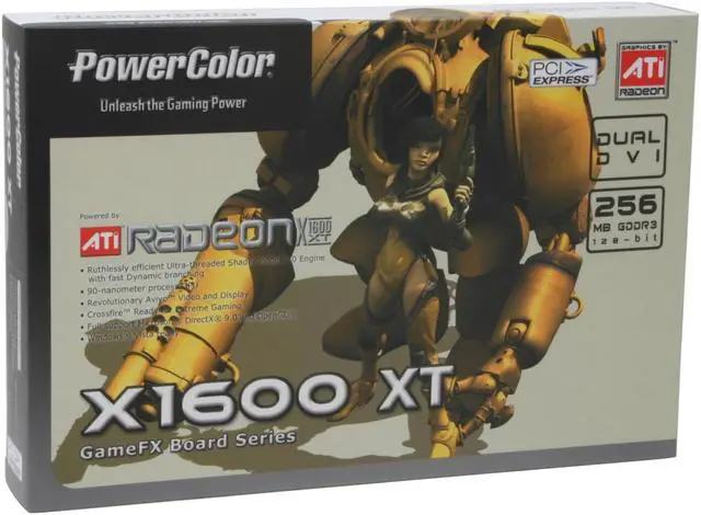 Alt view image 5 of 5 - POWERCOLOR X1600XT Radeon X1600XT 256MB 128-bit GDDR3 PCI Express x16 Video Card