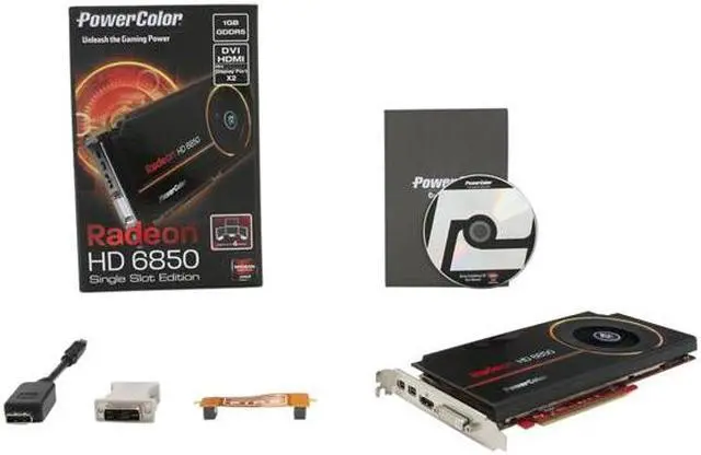 Alt view image 6 of 6 - PowerColor Radeon HD 6850 1GB GDDR5 PCI Express 2.1 x16 CrossFireX Support Graphics Card AX6850 1GBD5-I2DH