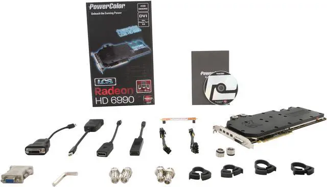 Alt view image 6 of 6 - PowerColor LCS Radeon HD 6990 4GB GDDR5 PCI Express 2.1 x16 CrossFireX Support Graphics Card AX6990 4GBD5-WM4D