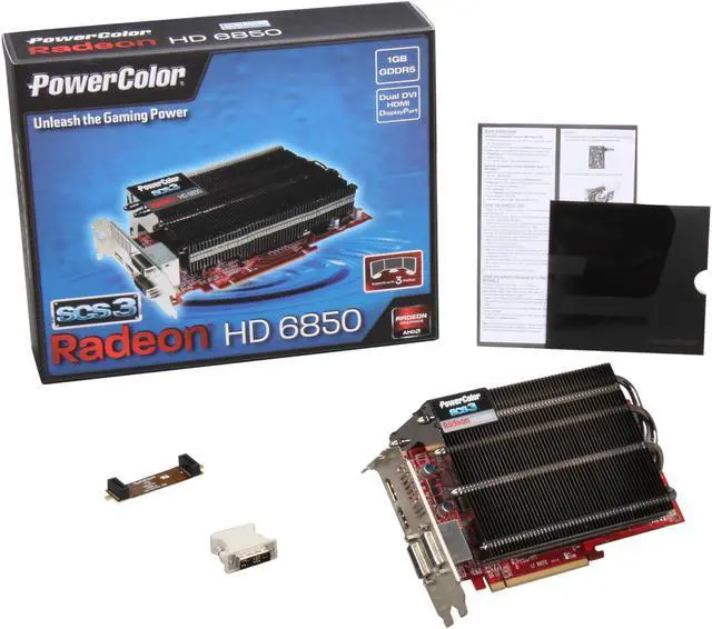Alt view image 6 of 6 - PowerColor SCS3 Radeon HD 6850 1GB GDDR5 PCI Express 2.1 x16 CrossFireX Support Graphics Card AX6850 1GBD5-S3DH