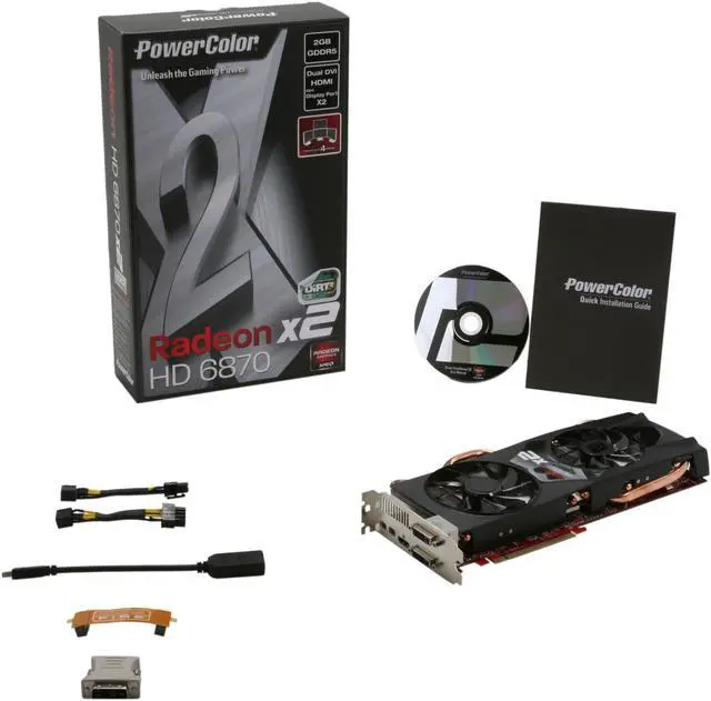 Alt view image 6 of 6 - PowerColor Radeon HD 6870 x2 2GB GDDR5 PCI Express 2.1 x16 CrossFireX Support Graphics Card AX6870X2 2GBD5-2DHG