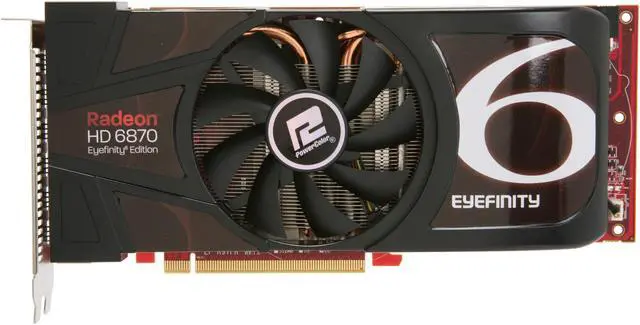 Alt view image 3 of 6 - PowerColor Radeon HD 6870 2GB GDDR5 PCI Express 2.1 x16 CrossFireX Support Graphics Card AX6870 2GBD5-6DG