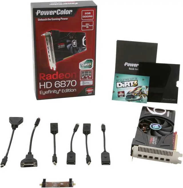 Alt view image 6 of 6 - PowerColor Radeon HD 6870 2GB GDDR5 PCI Express 2.1 x16 CrossFireX Support Graphics Card AX6870 2GBD5-6DG