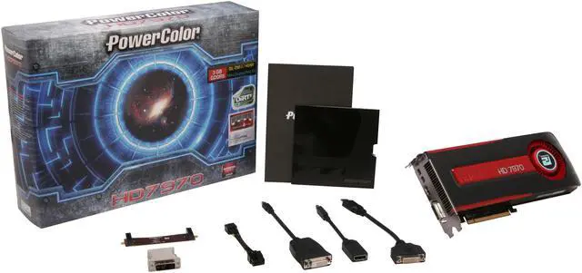 Alt view image 6 of 6 - PowerColor Radeon HD 7970 3GB GDDR5 PCI Express 3.0 x16 CrossFireX Support Graphics Card AX7970 3GBD5-M2DHG