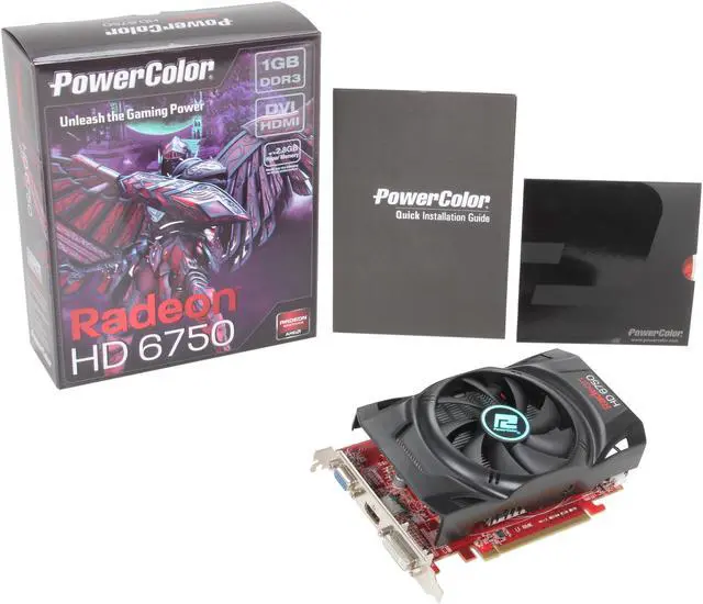 Alt view image 6 of 6 - PowerColor Radeon HD 6750 1GB DDR3 PCI Express 2.1 x16 Graphics Card AX6750 1GBK3-H