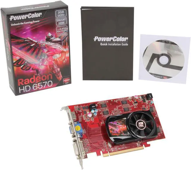 Alt view image 5 of 5 - PowerColor Radeon HD 6570 2GB DDR3 PCI Express 2.1 x16 Graphics Card AX6570 2GBK3-H