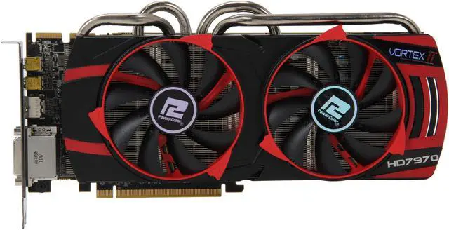 Alt view image 3 of 6 - PowerColor PCS+ AX7970 3GBD5-2DHPPV Radeon HD 7970 VORTEXII 3GB 384-bit GDDR5 PCI Express 3.0 x16 HDCP Ready CrossFireX Support Video Card