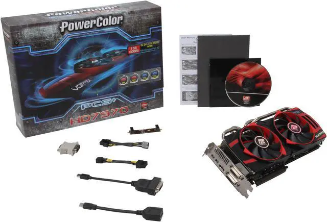 Alt view image 6 of 6 - PowerColor PCS+ AX7970 3GBD5-2DHPPV Radeon HD 7970 VORTEXII 3GB 384-bit GDDR5 PCI Express 3.0 x16 HDCP Ready CrossFireX Support Video Card